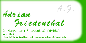 adrian friedenthal business card
